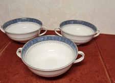 Royal Doulton Sherbrooke 2 Handle Soup Bowl x 3