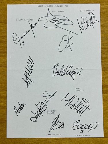 Hand signed team - signed,