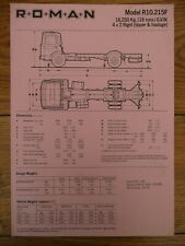 Vintage 1976 ROMAN R10.215F MAN Tipper TRUCK Technical Sales BROCHURE Leaflet UK