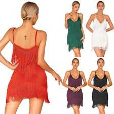 Sexy Backless Fringe Dress