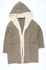 Zara Women Brown Hooded Knit