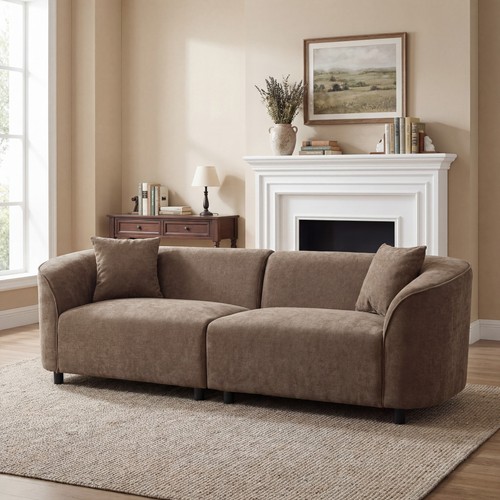 Curved contemporary sofa - contemporary,
