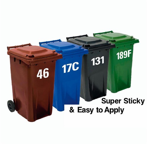 Wheelie bin house number - x,