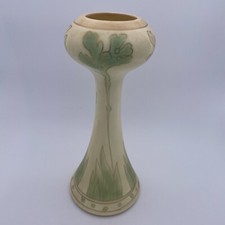 Antique Royal Dux Austria Matte Glaze Art Deco Tall Vase - Waisted Corset Vase
