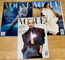 3 Lot Vogue Magazine Issue