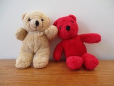 Two Plush Teddy Bears, 22 cms