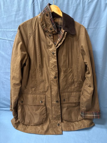 Barbour size brown coat - barbour,