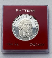 Poland Silver Coin Proba Kazimierz Pulawski 1976 100 Zlotych Proof UNC Rare