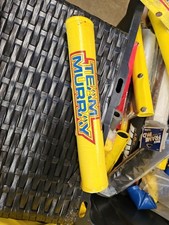 Team Murray Frame Pad NOS Snap Old School BMX  Yellow OG 1980s Top Tube 12" Pad