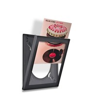 Art Vinyl Play and Display LP Record Album Wall Frame Single Pack - Black 12"