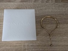 Pandora Yellow Gold Colour Friendship Bracelet Style Bangle 19cm New In Box
