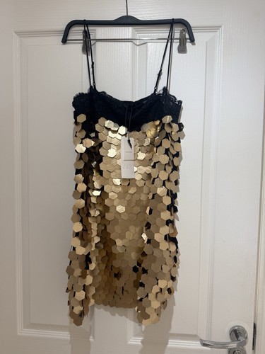 Zara collection gold sequin - zara,