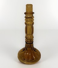 Vintage Orvieto Amber Glass Street Lamp Decanter Base Made In Italy