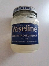Vintage Blue Seal Vaseline Petroleum Jelly Jar COLLECTABLE ONLY NOT FOR USE