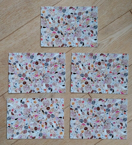 Five sea shell - sea, postcards