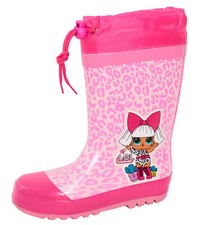 Girls LOL Surprise Tie Top Wellies Warm Lined Wellington Boots Kids Snow Shoe