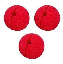 3 x Pack Red Sponge Foam Clown