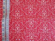 Meadow Sweet small Flowers on Red 100% cotton Fabric from Penny Rose