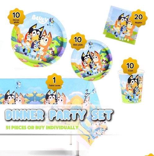 Bluey birthday party tableware - party,