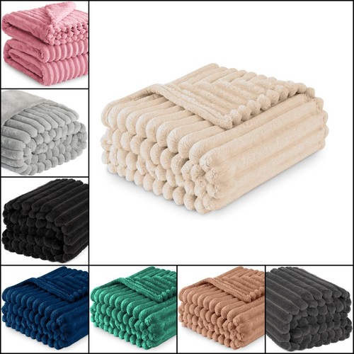 Large ribbed faux fur - ribbed, fleece