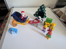 Playmobil 123 .Santa Sleigh With Santa And His Sack .Santa Scene 