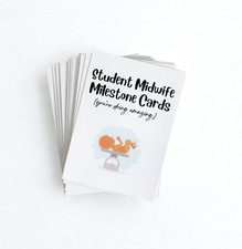 Student Midwife Milestone Cards | Midwifery Student Gift | Midwife Journey Cards