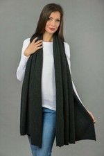CASHMERE CHARCOAL SCARF Thick
