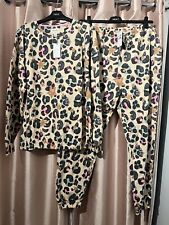 Women's Next Ecru Animal / Star Print Pyjamas Size Extra Large 18-20 BNWT