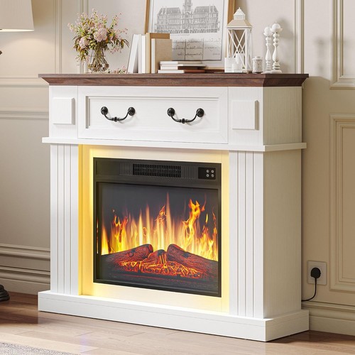Electric fireplace white - electric,