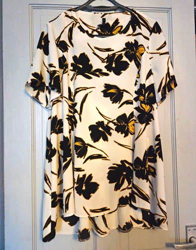 Very cream floral tunic top - floral,