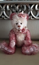 Charlie Bears TRINITY WITH TAGS,LTD ED/RTD,2018,PINK MOHAIR,ISABELLE LEE,18" TAL