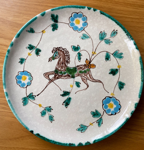Vintage italian majolica plate - vintage,