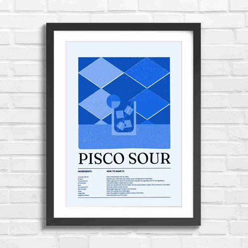 Geometric pisco sour - pisco, |