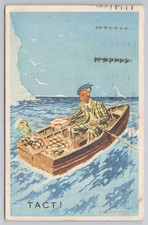 Comic Postcard Seasick Couple