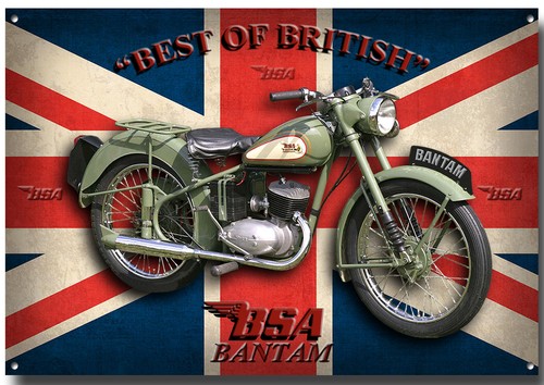 Size bsa bantam motorcycle - a3,