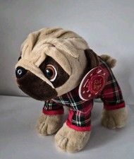 Keel Toys Pugsley Dog  Pug  Soft Plush Toy Christmas puding jumper xmas gift