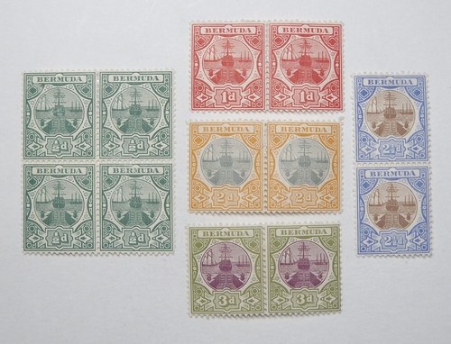 Bermuda 1902 pairs block - 1902-06,