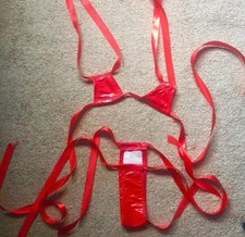 New Sexy  Red  PVC  Underwear
