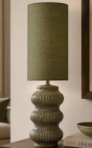 Tall ceramic rippled bobbled - ceramic,