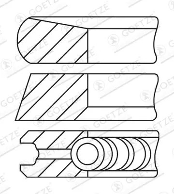 Piston ring set - , 08-435200-10