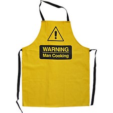 Warning! Man Cooking apron -