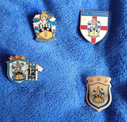Huddersfield town pin badges - huddersfield,