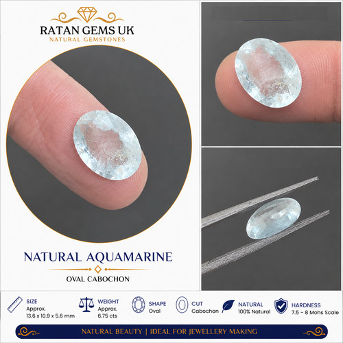 Natural aquamarine gemstone - aquamarine,