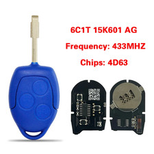 6C1T15K601AG Ford Transit MK7 2006-2014 3 Button Blue Remote Locking Key Fob
