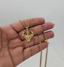 Gold Weight Lifter Necklace