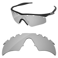 Lenslog Polarized Replacement Lenses For-Oakley M Frame Hybrid Vented Silver Opt