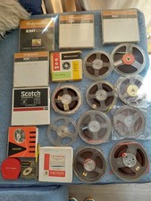 Job Lot 19 Used Vintage Magnetic Tapes EMI Philips BASF Scotch Different Sizes