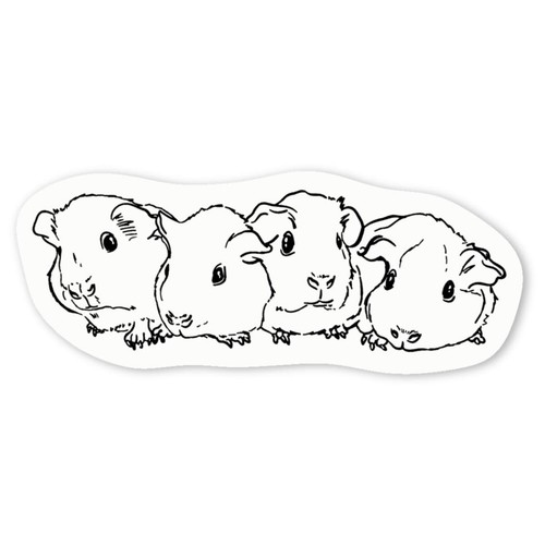 Baby guinea pigs - white, vinyl