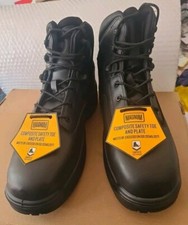 Magnum Composite Safety Toe And Plate Black Boots, Size UK 12,EUR 46 ,NO BOX 