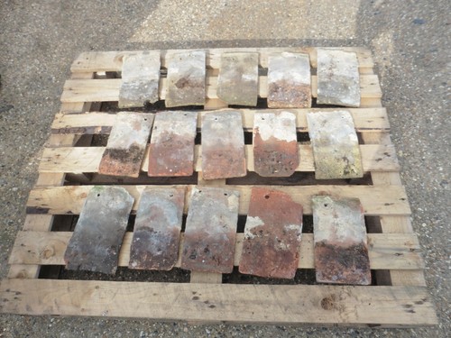 Vintage clay peg tiles - peg,